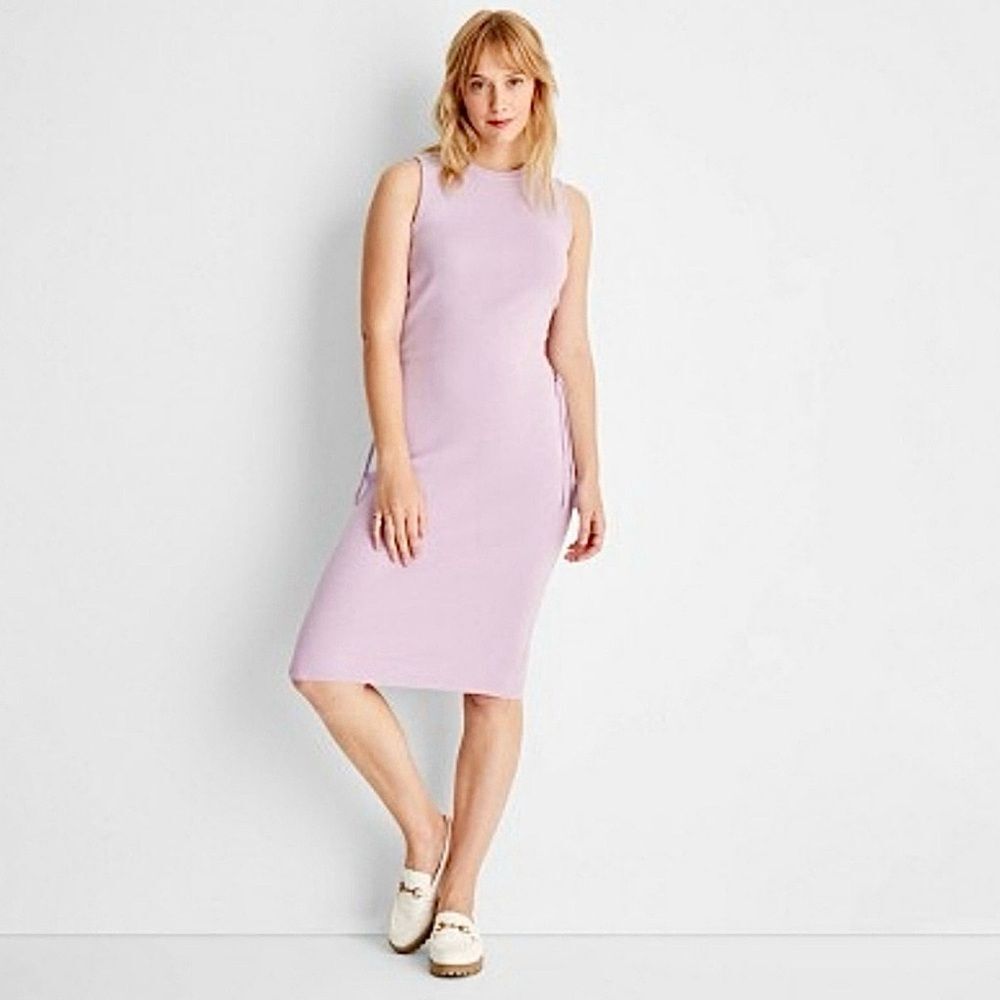 NWT Future Collective Lilac Sweater Midi Dress